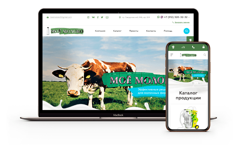 Создание интернет-магазина для компании ООО "Моё Молоко"